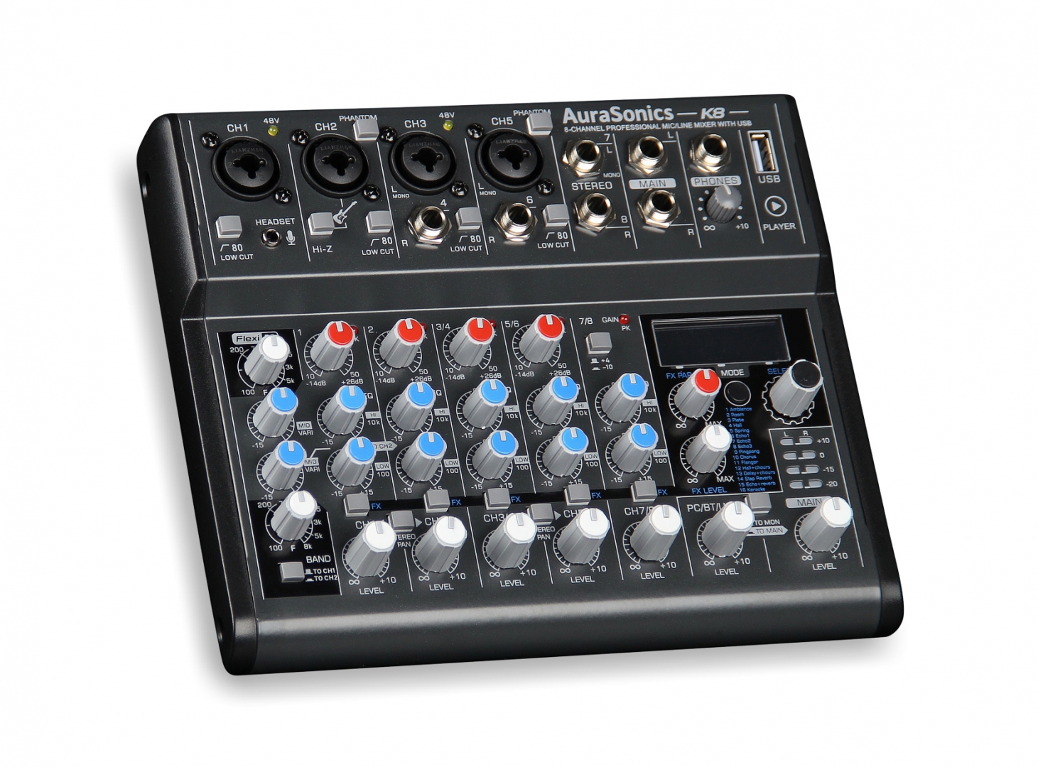 AuraSonics K8 компактный микшерный пульт в Новокуйбышевске