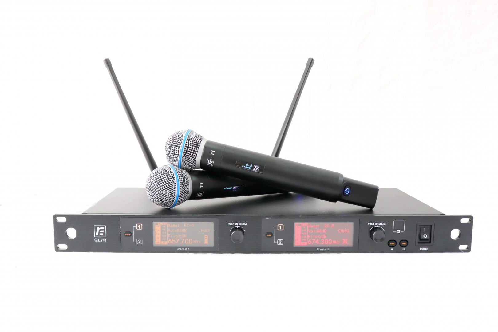 RFIntell QL7R/T1-B 720,500-754,000 МГц 2-канальная радиосистема с 2-мя ручными микрофонами в Новокуйбышевске