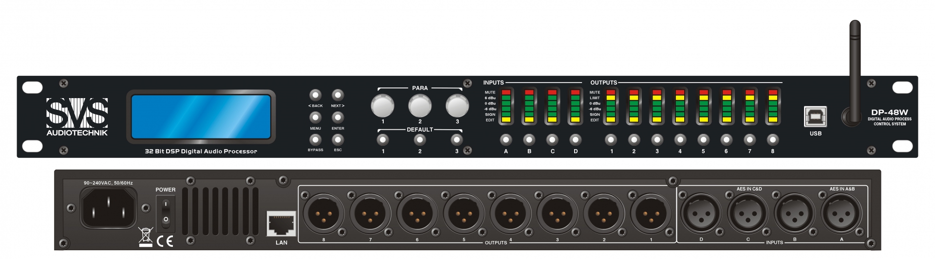 SVS Audiotechnik DP-48W Цифровой процессор: 4 входа 8 выходов в Новокуйбышевске