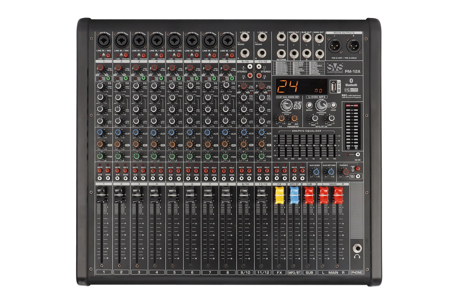 SVS Audiotechnik mixers PM-12A Активный аналоговый микшерный пульт, 12-канальный в Новокуйбышевске